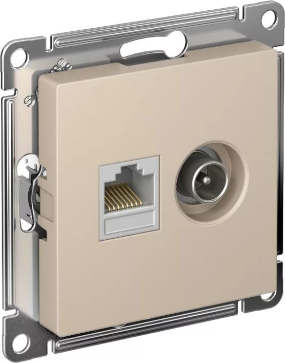Розетка компьютерная Systeme Electric AtlasDesign ATN001289 (песочный)