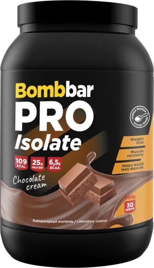 Протеин сывороточный (изолят) Bombbar Pro Isolate (900 г, шоколадно-сл