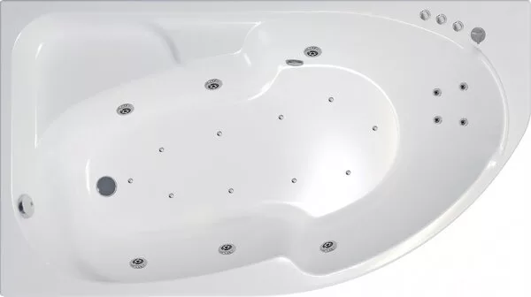Ванна Triton София 170x95 L Люкс Flat (с гидромассажем)
