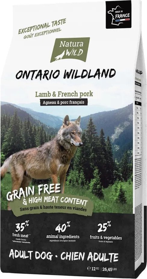 Сухой корм для собак Natura Wild Ontario Wildland для всех пород с ягн