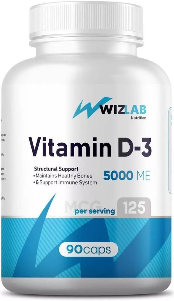 БАД WizLab Nutrition Vitamin D-3 5000 МЕ (90 капсул)