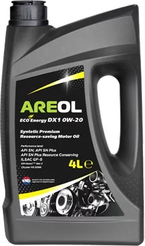 Моторное масло Areol Eco Energy DX1 0W-20 4л