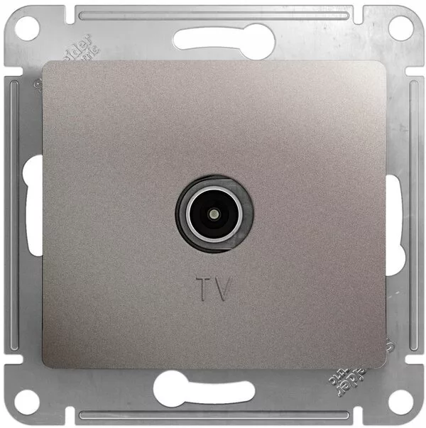 Розетка телевизионная Schneider Electric Glossa GSL001293 (платиновый)