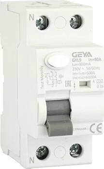 Устройство защитного отключения GEYA GYL9-2P-40A-300mA 2P 40A 6 kA 300
