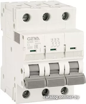 Выключатель автоматический GEYA GYM9 3P 1А C 6кА GYM93P1C