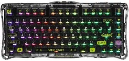 Клавиатура Gravastar Mercury K1 Lite Transparent Black (GravaStar x BS