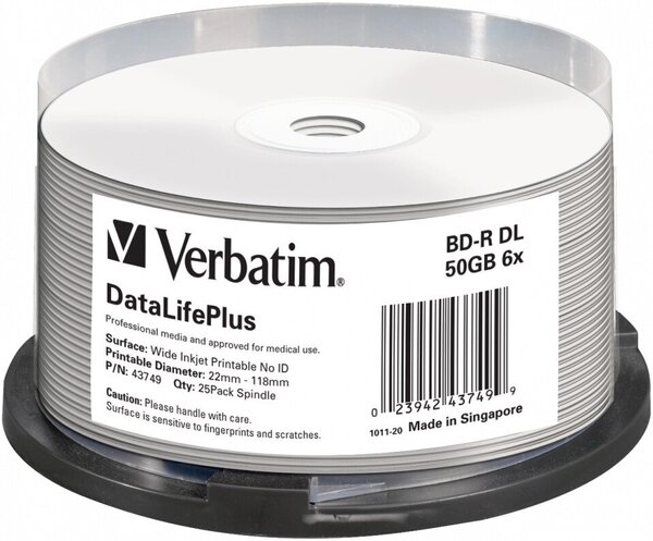 BD-R диск Verbatim 50Gb 6x 43749 (25 шт.)