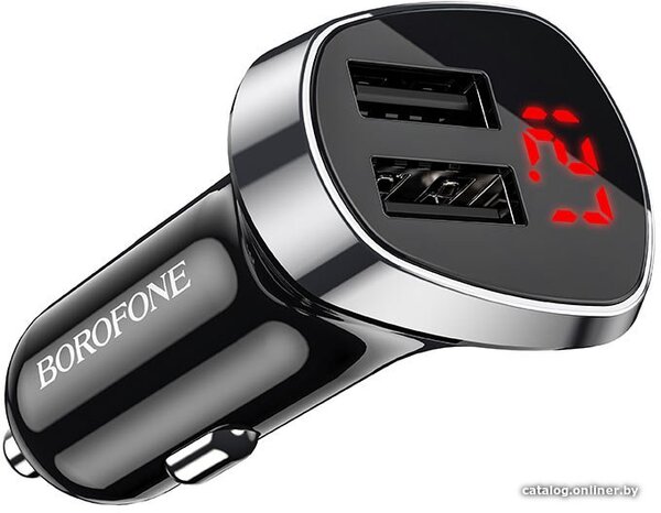 Автомобильное зарядное Borofone BZ15 (черный)