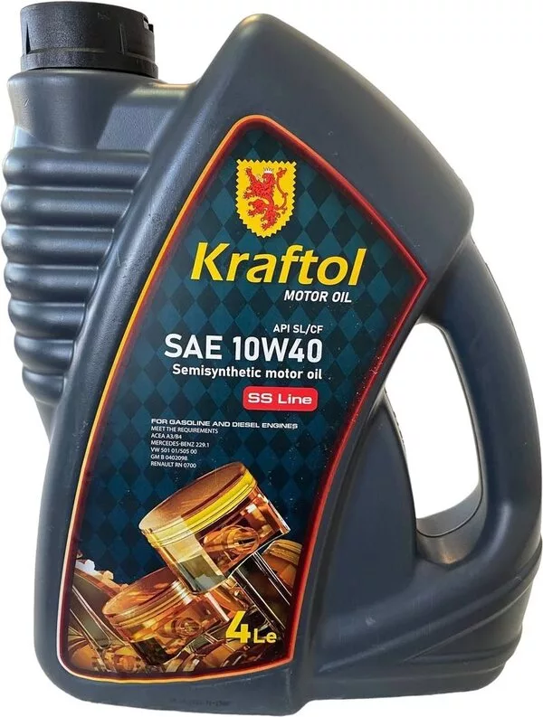Моторное масло Kraftol API SL/CF SAE 10W-40 4л