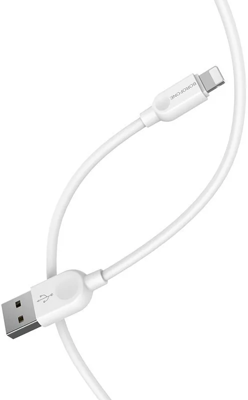 Кабель Borofone BX14 LinkJet AM-8pin Lightning (3 м, белый)