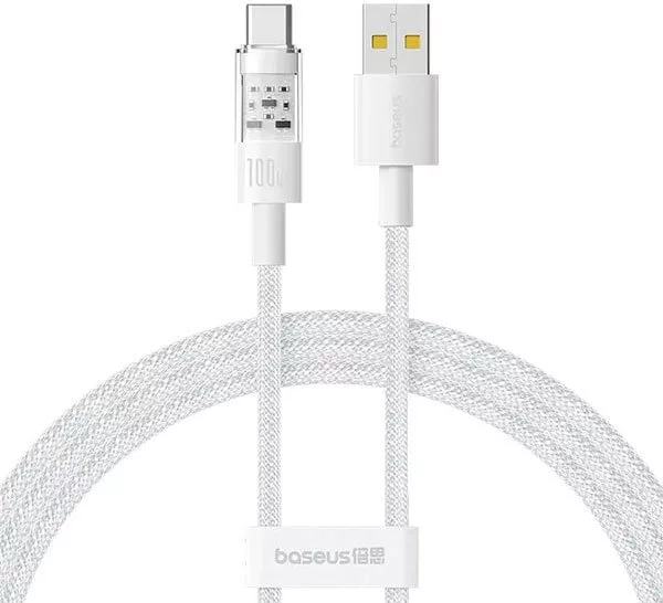 Изображение Кабель Baseus Gem Fast-Charging Data Cable USB Type-A - USB Type-C (1 м, белый)
