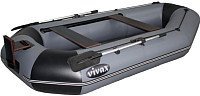 Моторно-гребная лодка Vivax К280Т с полом-книгой (без киля, серый/черн
