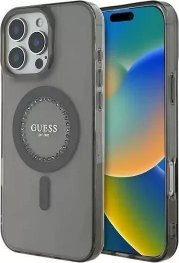 Чехол для телефона Guess PC/TPU Diamond Rhinestone Circle (MagSafe) дл