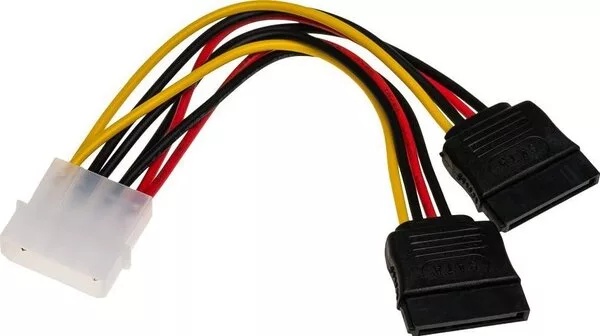 Кабель USBTOP Molex - 2x SATA