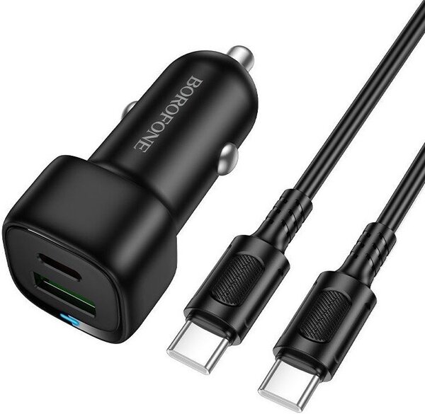 Автомобильное зарядное Borofone BZ34B USB Type-C (черный)