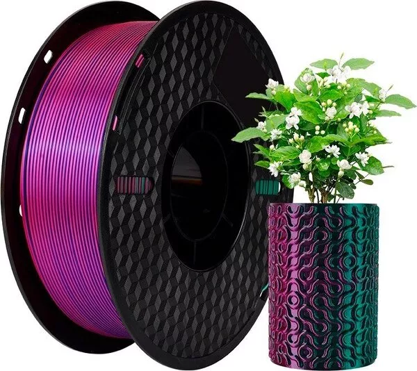 Филамент Kingroon PLA Tri Color Silk 1.75мм NSC020 (1кг, Red/Green/Blu