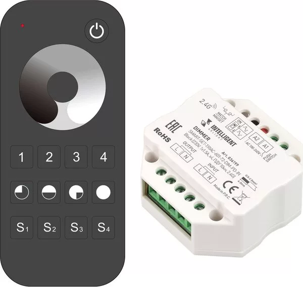 Диммер RGB Arlight Intelligent SMART-SET-TRIAC-601-72-DIM-PD-IN Black 
