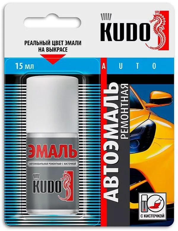 Автомобильная краска Kudo Эмаль автомобильная ремонтная с кисточкой KU