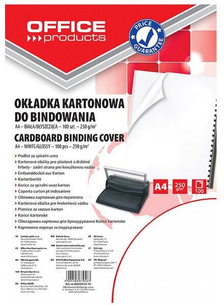 Пластиковая обложка для переплета Office Products A4 250 мкм 20232515-