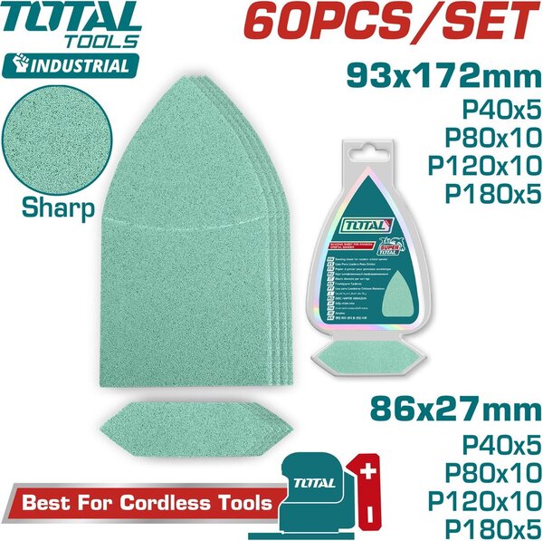 Набор шлифлистов Total TAC938660 (60 шт)