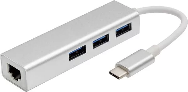 USB-хаб USBTOP USB Type-C - 3xUSB Type-A/RJ-45 556375