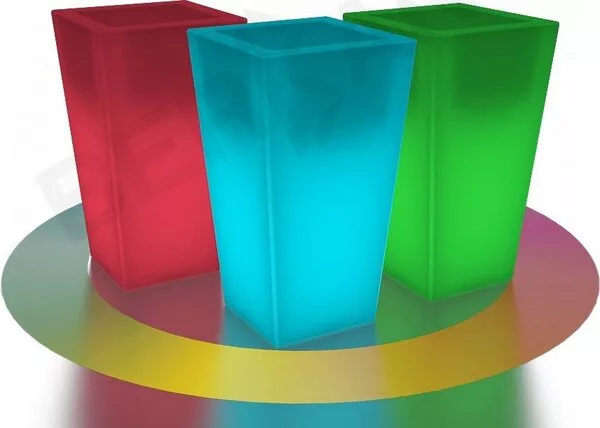Кашпо Berkano Светящееся Trapezio 70V DB (белый, RGB ACC подсветка пер
