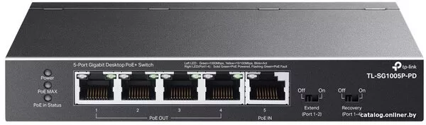Неуправляемый коммутатор TP-Link TL-SG1005P-PD V1