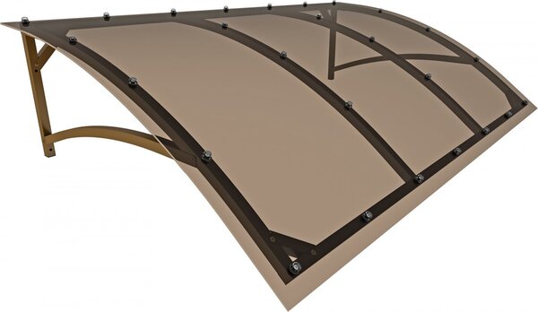 Козырек Импласт Скат Полимер 1700х950 Тонированный (с сотовым поликарб