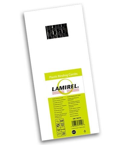 Пластиковая пружина для переплета Lamirel 32 мм 25 шт (черный) LA-7877