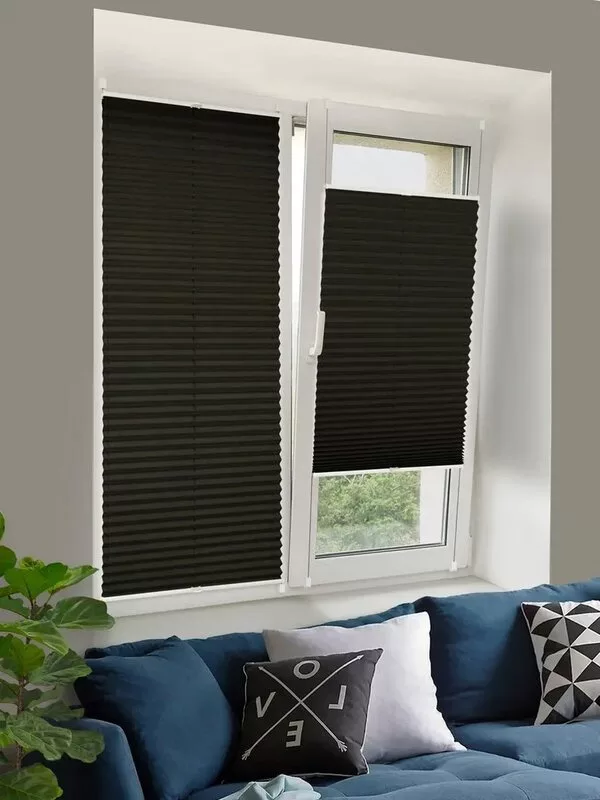 Плиссе Delfa Crep BLO СПШ-36205 (34x160, черный)