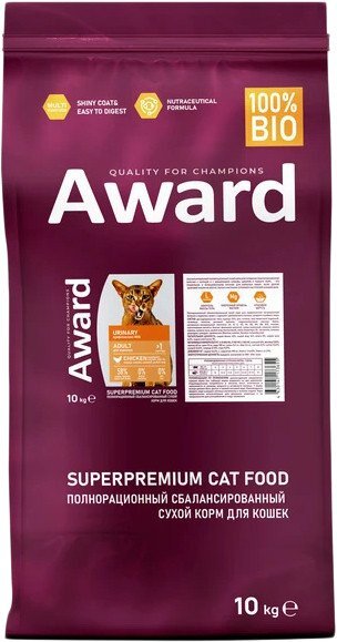 Сухой корм для кошек Award Adult Urinary (для профилактики мочекаменно