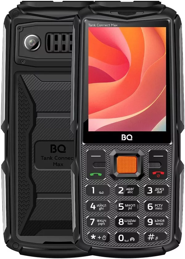 Кнопочный телефон BQ 2830L Tank Connect Max (черный)