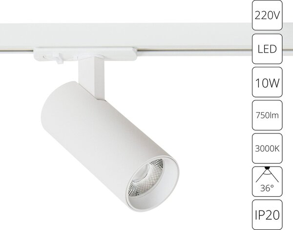Трековый светильник Arte Lamp Bene A1935PL-1WH