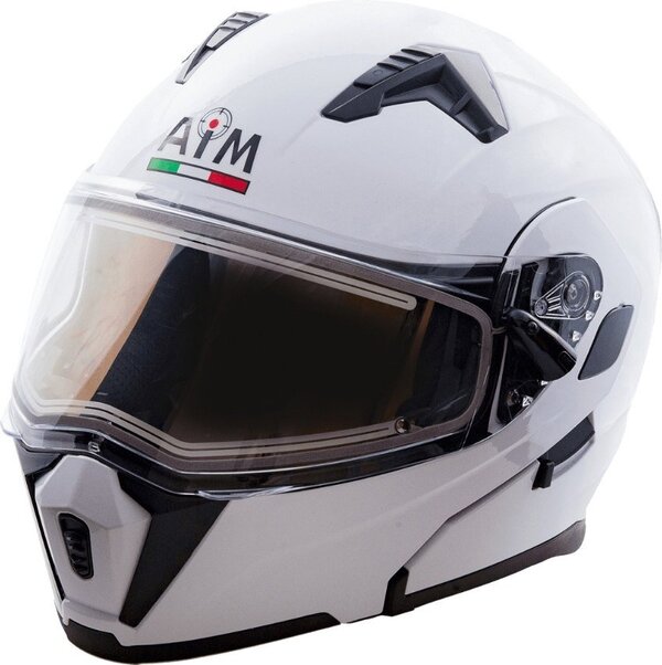 Мотошлем AIM JK906 906-007-S (S, белый глянец)
