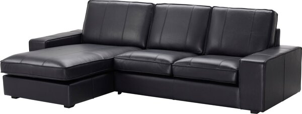 Угловой диван Ikea Kivik с козеткой/Grann/Bomstad черный s89443184