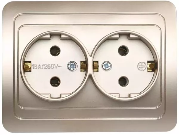 Розетка SmartBuy Марс SBE-02c-16-S2-Z-c