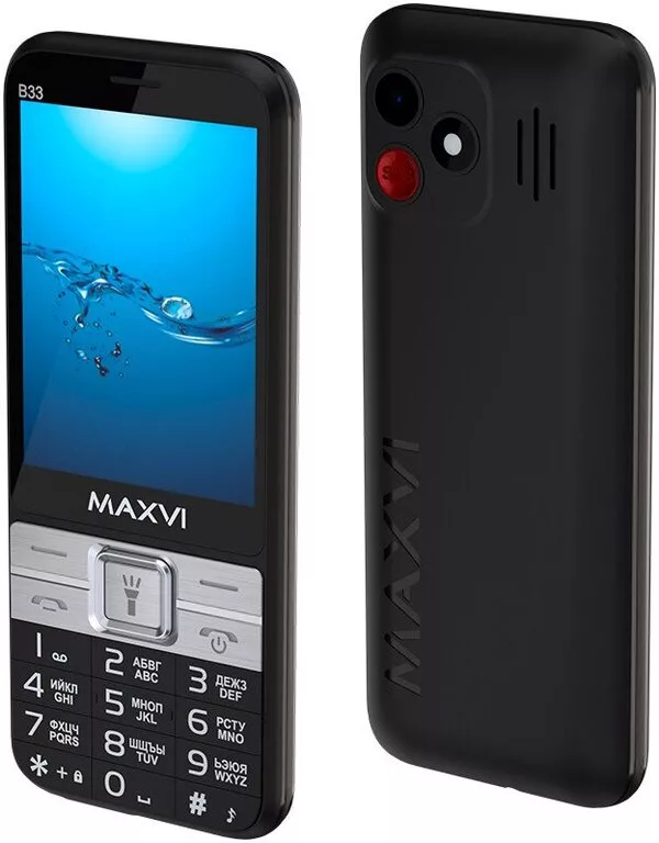 Кнопочный телефон Maxvi B33 (черный)