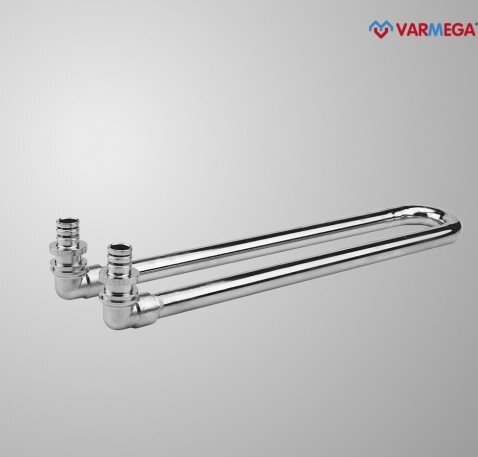 Фитинг Varmega Угол сдвоенный с трубкой Slide-Fit 16/250, для подключе