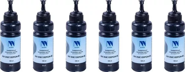 Чернила NV Print NV-INK100PGM6-Bk (черный)