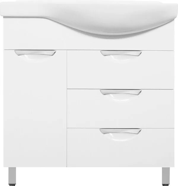 Symbolite Тумба под умывальник Жасмин 82 3 ящика с корзиной, (левая)