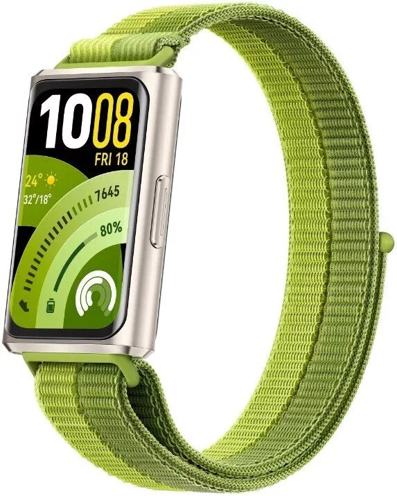 Фитнес-браслет Huawei Band 11 Pro (серый, с зеленым нейлоновым ремешко