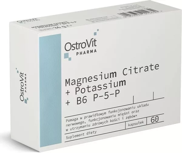 БАД OstroVit Magnesium Citrate + Potassium + B6 P-5-P (60 капсул)