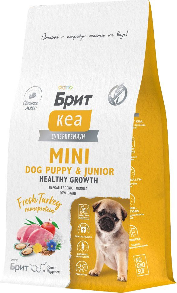 Сухой корм для собак Brit Кеа Mini Dog Puppy&Junior Healthy Growth Mon