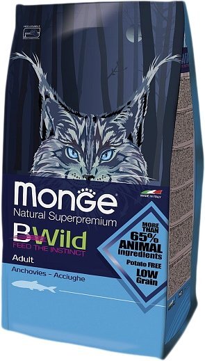 Сухой корм для кошек Monge BWild Adult Anchovies 1.5 кг