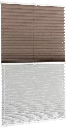 Изображение Плиссе Delfa Basic Сrush СПШ-35201/3504 Basic Transparent (68x160, тауп/белый)