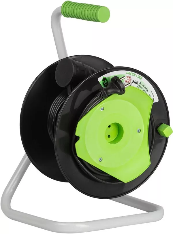 Удлинитель на катушке ЭРА GREEN LINE GAZ-2x0.75-15m Б0065096