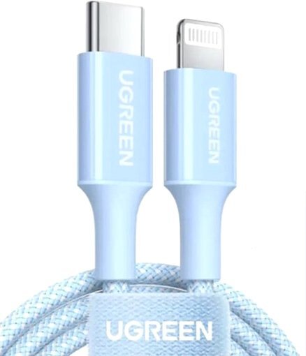 Кабель Ugreen US532 90448 USB Type-C - Lightning (1 м, голубой)