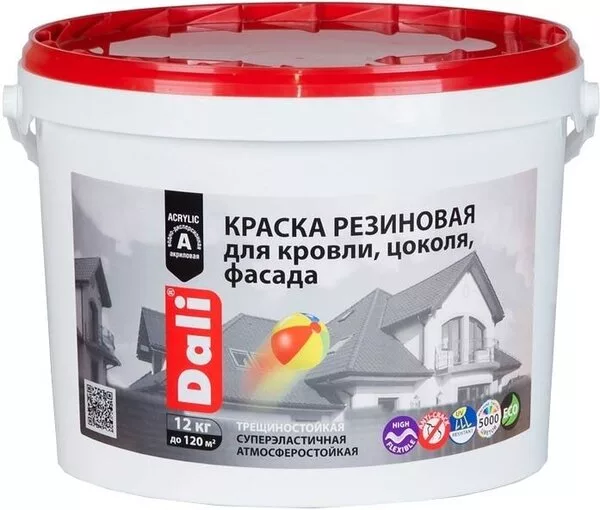Краска Dali Резиновая 6 кг (белый, база А)