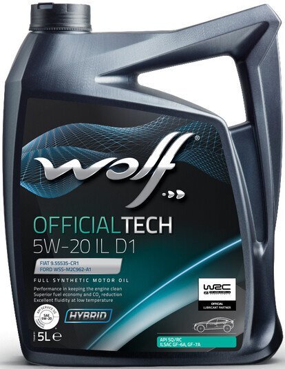 Моторное масло Wolf OfficialTech 5W-20 IL D1 5л