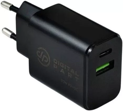 Сетевое зарядное Digital Part FC-145 20W Lightning (черный)